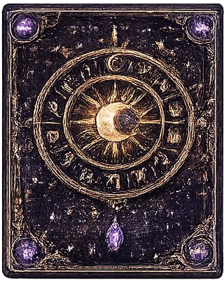 Sun-moon disc with runes