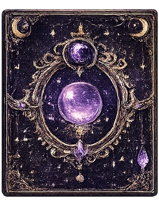 Crystal sphere in gold frame